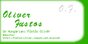 oliver fustos business card